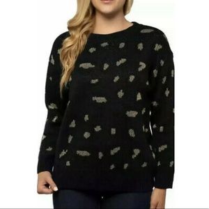 KENDALL AND KYLIE leopard metallic sweater. 4/$35 Sale L